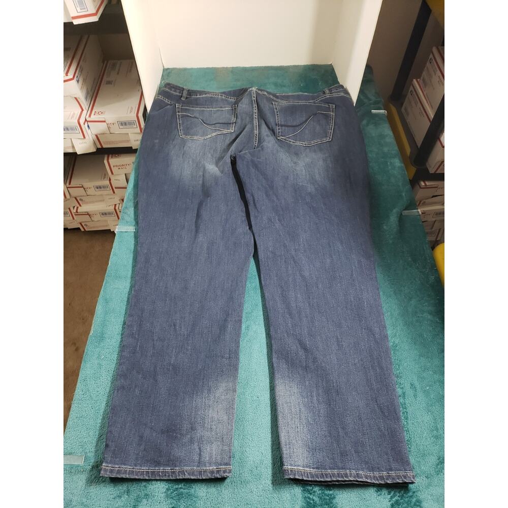 Lane Bryant Jeans Size 26 Women Blue Stretch Denim Ladies Mid Rise Straight - Picture 9 of 11